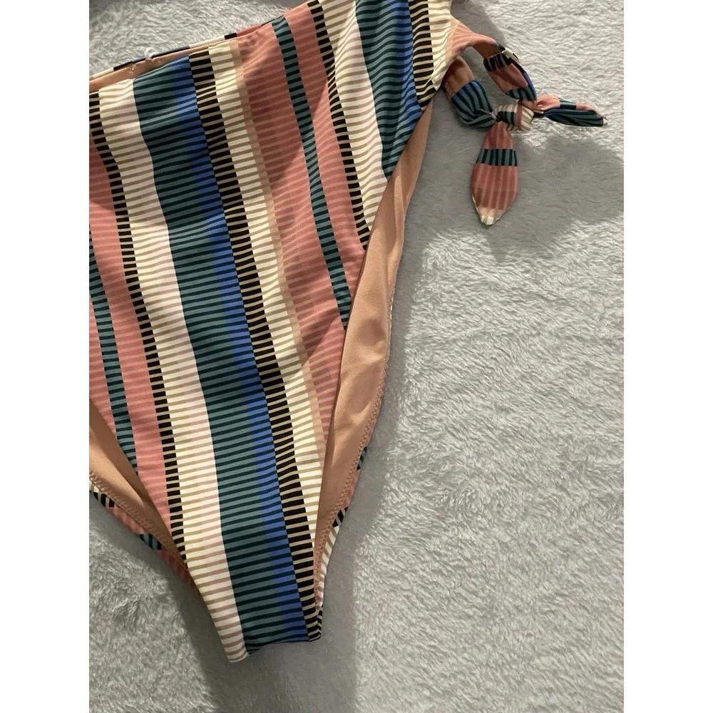 O'Neill‎ Juniors' Kendari Striped Encinitas Side-Tie Bikini Bottoms Size XL